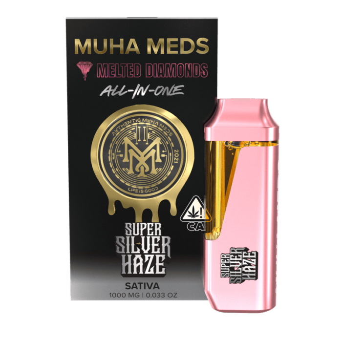 Silver Haze Muha Meds Melted Diamonds Carts 1000mg